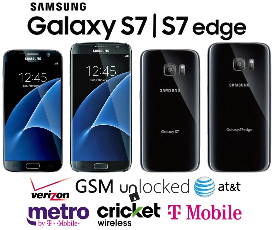 Samsung Galaxy S7 | S7 edge 32GB Unlocked Verizon AT&T T-Mobile Metro Cricket A+ - Image 1 of 4