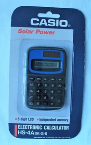 Casio HS 4A BK-G-S Calculadora solar - diseño retro- coleccionista - Imagen 1 de 2
