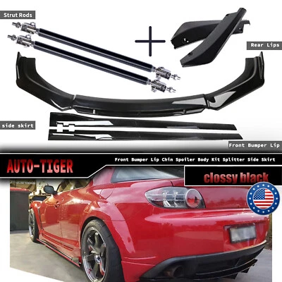 Front Bumper Lip Spoiler Splitter Side Skirt For Mazda RX-8 RX8 — 第 1/4 张图片