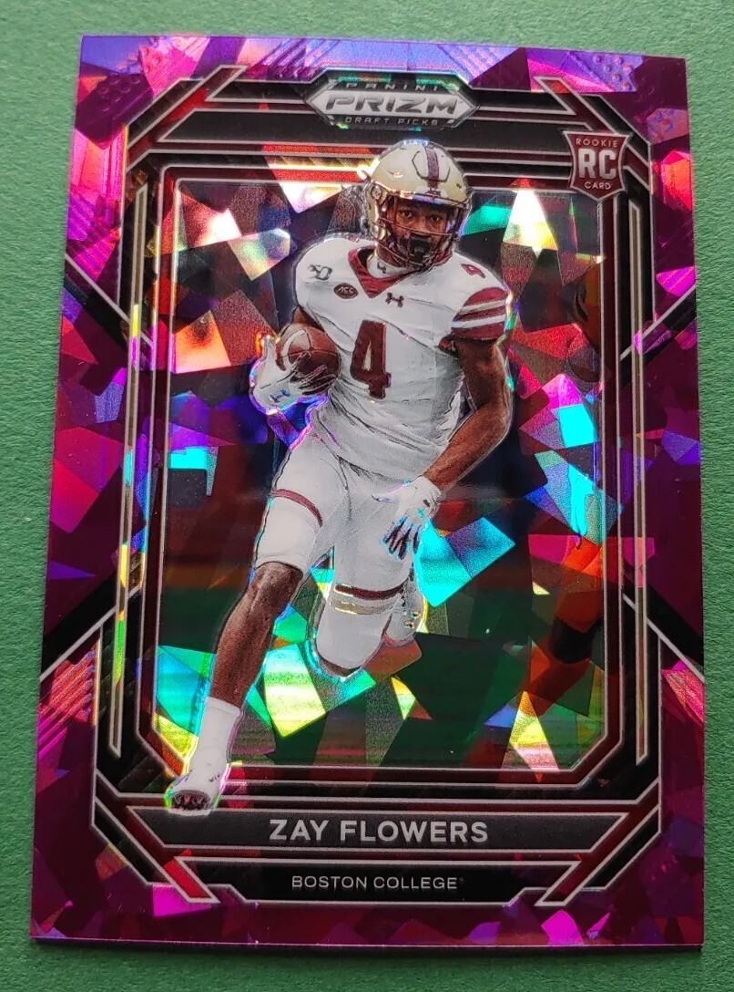 2023 Panini Prizm Draft Picks - Purple Ice Prizm #143 Zay Flowers #'d /149 (RC) 