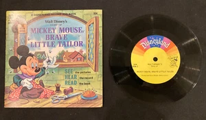 Vintage Disney’s Mickey Mouse Brave Little Tailor Book and Record 33 RPM (Ex.) - Picture 1 of 2