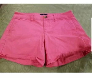 AMERICAN EAGLE OUTFITTERS STRETCH MIDI Salmon Color CHINO SHORTS WOMENS Sz 0 New - Picture 1 of 7