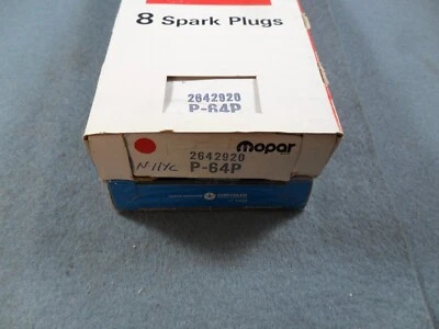 8 New 3/4 reach NOS Mopar P-64P 2642920 Spark Plugs Dodge Plymouth 273 340 426 - Image 1 of 4