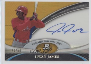 2011 Bowman Platinum Prospect Auto Gold Refractor /50 Jiwan James #BPA-JJ Auto