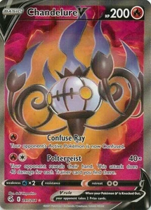 Chandelure V 247/264 - SWSH: Fusion Strike Ultra Raro - JCC Pokémon Casi Nuevo/Como Nuevo - Imagen 1 de 2