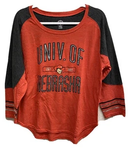 Rivalry Threads 91 Univ Of Nebraska Damen Langarmshirt Gr. Large Rot Neu ohne Etikett - Bild 1 von 5