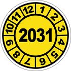 Jahresplaketten 2031 gelb schwarz 30mm 25 Stck UVV Prfplaketten Wartung