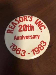 Reasor's 20th Anniversary Pin Button - Picture 1 of 2