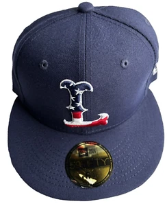 New Era 59Fifty Navy Lowell Spinners American Flag "L" 6 1/2 fitted cap - Picture 1 of 4