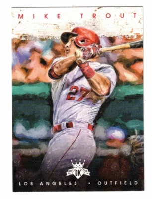 2016 Panini Diamond Kings Variation Mike Trout #91 Swinging SP  - Image 1 of 2