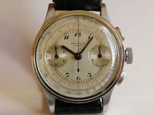 BERTHOUD-"COMPUR"-CRONO-1936-RUOTA A COLONNE-LUNETTA A GRADINO-CAL.UNIVERSAL 385 - Picture 1 of 24