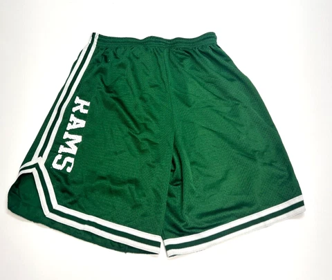 Vintage Champion Colorado State Rams Basketball Shorts Green Mesh Men's L Cover