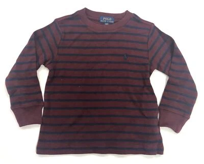Polo Ralph Lauren Boy's Dark Maroon Long Sleeve Crewneck Shirt - Image 1 of 2