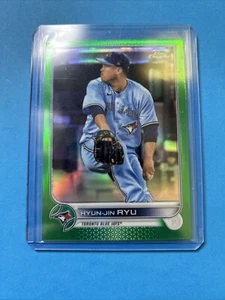 2022 Topps Chrome - Green Refractor #122 Hyun-Jin Ryu /99 - Picture 1 of 2