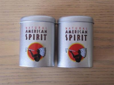 2 NATURAL AMERICAN SPIRIT CIGARETTE OVAL TINS  Great Condition - Image 1 of 4
