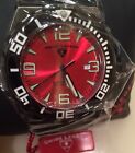 Swiss Legend 10008-Bb-05 200M Dive Red Dial Black Stainless Steel Hard To Find!