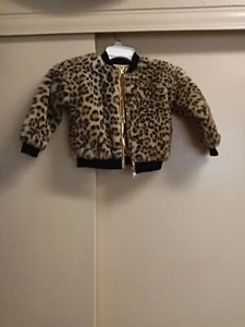 Little Girls EPIC THREADS Reversible Brown Leopard/Gold Bomber Jacket Size 4  - Picture 1 of 6