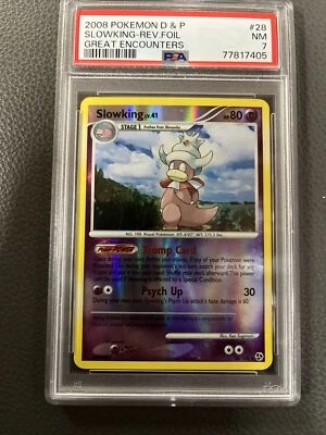  2008 Slowking 28/106 D&P Great Encounters Reverse Holo PSA 7 NM - Image 1 of 2