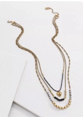 ❤️Silpada RARO K&R Latón ~ Cuentas de Hematita Multi Hilo Collar Desmontable Nuevo con Etiquetas Foto 1 de 3