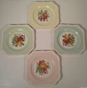 California Set 8 Pastel Fruit Luncheon Plates Johnson Brothers Old English 7 3/4 - Picture 1 of 3