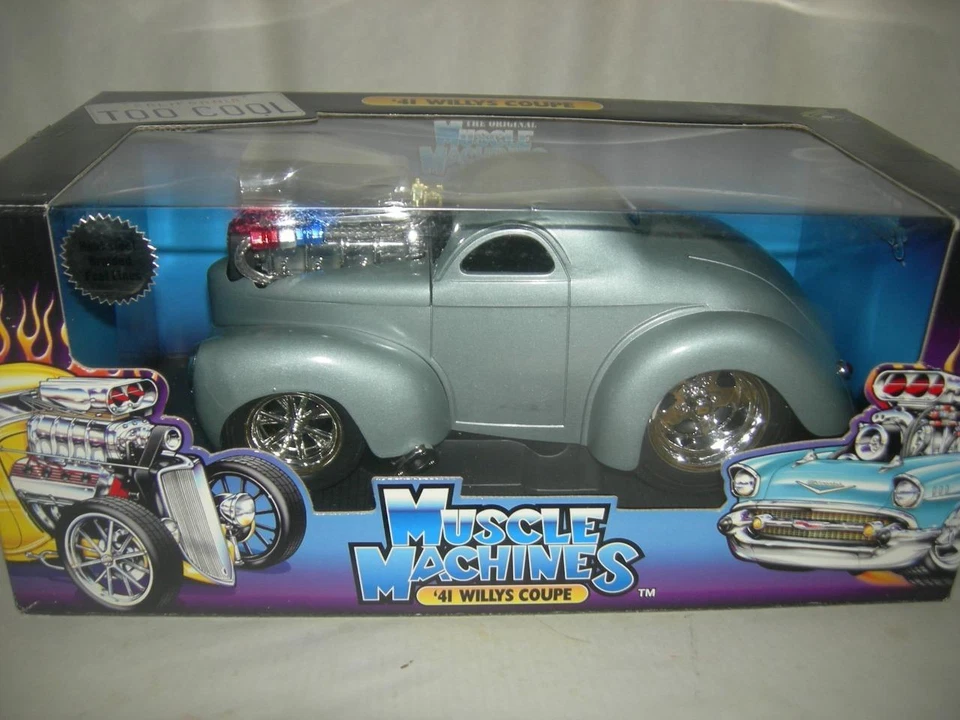 41 Willys coupe Silver/Grey Muscle Machine. Nice Box 1:18 scale - Image 1 of 1