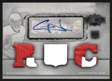 2007 Topps Triple Threads Printing Plates Black #101 Gaines Adams Auto Jersey /1