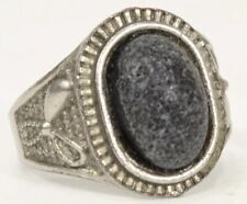 Huge Vintage Silvered Ring Ottoman Empire Style Decorations Old Cabochon