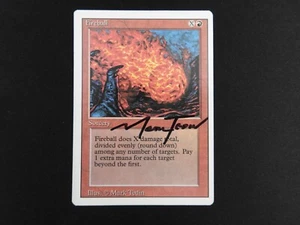 Fireball Signed LP/MP [Revised Edition] #1 Mtg Magic Free Tracking! - Picture 1 of 3