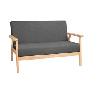 NNEDSZ 2 Seater Fabric Sofa Chair - Grey - Picture 1 of 8