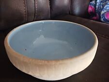 Early 1900s Roseville Venetian Blue Stoneware Mixing Bowl 7 Inches Antique