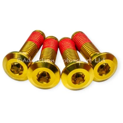 4x Kawasaki Ninja Z750 2004 oro titanio disco trasero rotor pernos bloqueo de rosca Foto 1 de 3