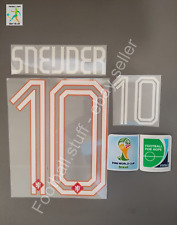 NETHERLANDS WORLD CUP 2014 SNEJDER #10 HOME JERSEY NAMESET WITH BADGES