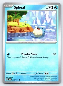 Spheal 043/191 Common Wogende Funken Pokemon Karte - NM - Bild 1 von 2