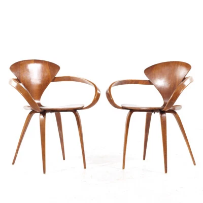 Norman Cherner para sillones Plycraft Mid Century - Par Foto 1 de 4