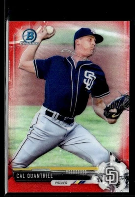 2017 Bowman Chrome Mini Red Refractor Cal Quantrill 03/10 San Diego Padres - Image 1 of 2
