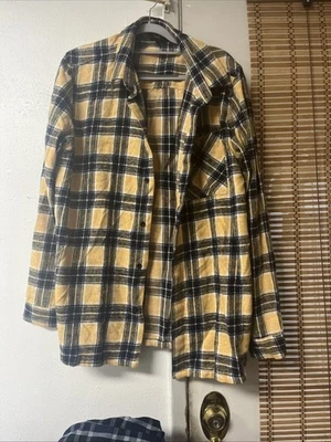 Camisa a Cuadros Boohoo Hombre Peso Pesado Calce Cuadrado Gran Tamaño Franela L  Foto 1 de 3