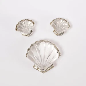 Crown Trifari Alfred Philippe Jelly Belly Lucite Moonshell Demi Parure Set 3 piezas - Imagen 1 de 9
