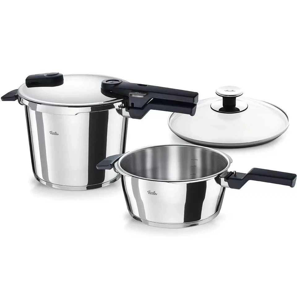 Fissler Vitaquick Premium/Schnellkochtopf-Set, 2-teilig (2 Schnellkochtöpfe mit