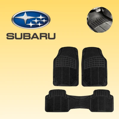 Резиновые напольные коврики для всех автомобилей Subaru 3 шт подходят на заказ для любой погоды - Изображение 1 из 4