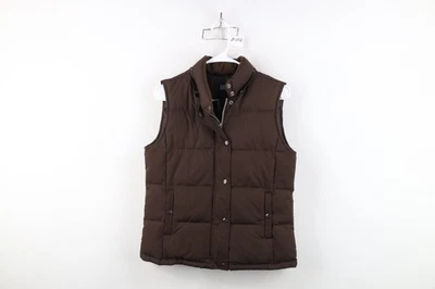 Chaleco acolchado vintage años 90 Y2K Gap mujer pequeño babydoll pato plumón chaqueta marrón Foto 1 de 4