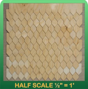 1/2" Scale Miniature Diamond Shingle Strips Half Scale - Picture 1 of 2