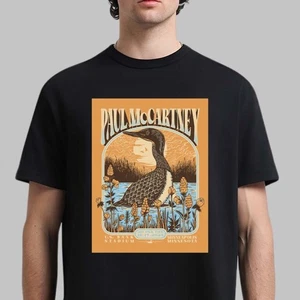 Paul McCartney Minneapolis Minnesota 2025- October 17 2025 Common Loon Art Tee - Picture 1 of 5
