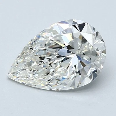 Pear Cut 1.51 Carat Cert. GIA Natural Mined Diamond Loose H color SI2 clarity - Image 1 of 2