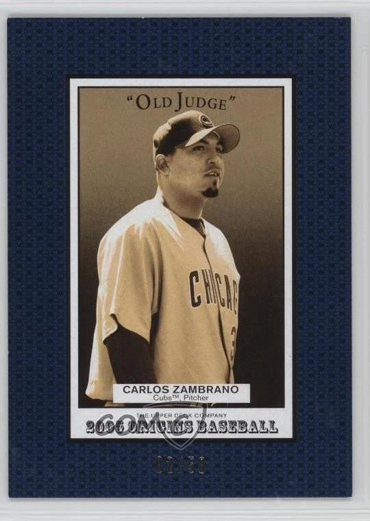 2005 Upper Deck Origins Old Judge Blue /50 Carlos Zambrano #58 - Image 1 of 2