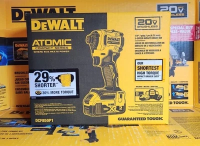 ⭐️NEW⭐️ DeWalt 20V MAX ATOMIC DCF850P1 1/4" Impact Driver Kit - Image 1 of 2