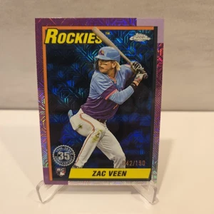 2025 Topps Update - Zac Veen RC 1990 Silver Pack Blue Mojo /150 Rockies - Bild 1 von 3
