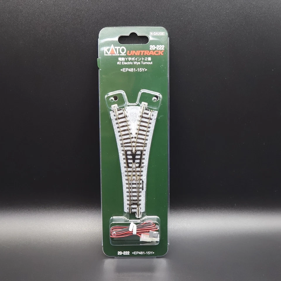 Kato Unitrack 20-222 - #2 Electric Wye Turnout (R481-15) (1 Piece) - Spur N