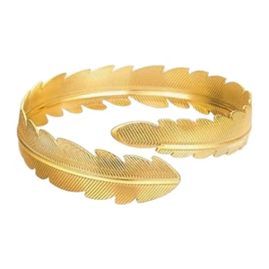 Boutique New gold tone feather Egyptian look arm bangle - Picture 1 of 4