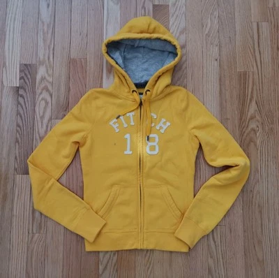 NUEVO CON ETIQUETAS Sudadera con Capucha Abercrombie & Fitch A&F Cremallera Completa Y2k De Colección para Mujer Delgada Foto 1 de 4