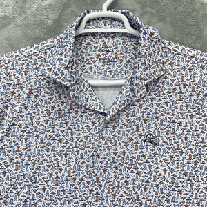 Rhoback Shirt Men's large Performance Polo houston texas cowboy western AOP golf - Picture 1 of 13